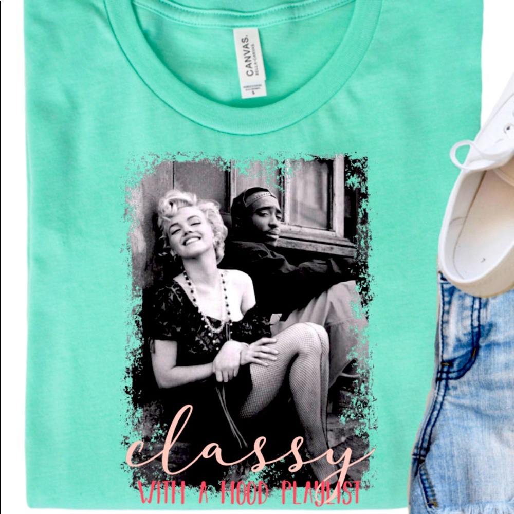 Classy with hood Tupac t shirt